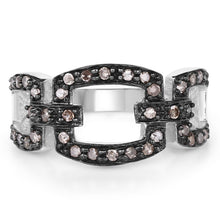 将图片加载到图库查看器,0.32 Carat Genuine Champagne Diamond .925 Sterling Silver Ring