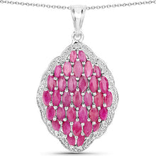 将图片加载到图库查看器,4.46 Carat Genuine Ruby .925 Sterling Silver Pendant