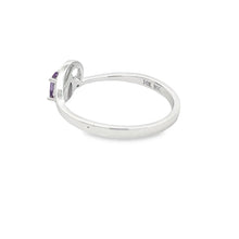 将图片加载到图库查看器,.02ct Amethyst Diamond Ring 10KT White Gold