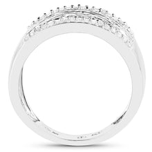 Load image into Gallery viewer, 0.41 Carat Genuine White Diamond .925 Sterling Silver Ring