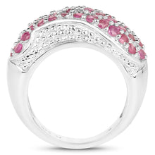 将图片加载到图库查看器,1.81 Carat Genuine Ruby and White Zircon .925 Sterling Silver Ring