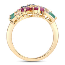 Load image into Gallery viewer, 3.65 Carat Genuine Multi Stones .925 Sterling Silver Ring