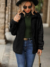 Load image into Gallery viewer, Women's Fuzzy Zip-Up Jacket with Pockets – Soft & Cozy Long Sleeve Outerwear