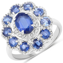 Load image into Gallery viewer, 2.47 Carat Genuine Kyanite & White Topaz .925 Sterling Silver Ring