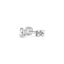 Load image into Gallery viewer, 2 cttw Certified IGI Lab Grown Round Diamond Stud Earrings 14k White Gold (G/VS2)