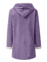 Load image into Gallery viewer, Full Size Pocketed Long Sleeve Hooded Toggle Jacket – Stylish & Functional Outerwear for Women