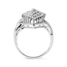将图片加载到图库查看器,10K White Gold 1/2 Cttw Diamond Pear Shaped Cluster Ring (H-I Color, I1-I2 Clarity) - Ring Size 7