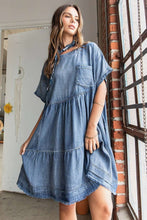 将图片加载到图库查看器,Oversized Mini Dress Relaxed Fit Boho Design Comfortable And Breathable Women Dress