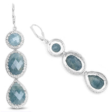 Load image into Gallery viewer, 21.32 Carat Genuine Milky Aquamarine .925 Sterling Silver Earrings