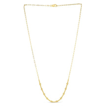 Load image into Gallery viewer, 14k Yellow Gold Bead Paperclip Necklace