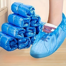 Load image into Gallery viewer, 100-Pack: Disposable Plastic Shoe Covers β Waterproof & Slip-Resistant