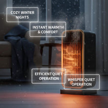 Load image into Gallery viewer, 500W Portable Ceramic Space Heater with Safety Tip-Over Protection – Square Design