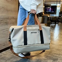 Load image into Gallery viewer, Nylon Duffel Bag for Travel – Large Capacity, Foldable, Shoe Compartment – Men & Women