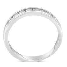 Load image into Gallery viewer, IGI Certified 1/2 Cttw Round Brilliant Cut Diamond 18K White Gold Channel Set Eternity Style Wedding Band Ring (H-I Color, I1-I2 Clarity) - Size 7