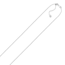 将图片加载到图库查看器,10k White Gold Adjustable Cable Chain 0.9mm
