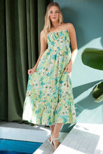 Load image into Gallery viewer, New Summer Floral Smocked Back Ruffled Hem Maxi Cami Dress β Bohemian Elegance, Feminine, Flowy, Comfortable, Effortlessly Chic