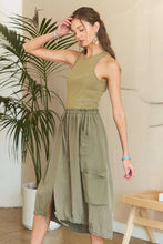 Load image into Gallery viewer, New Drawstring Sleeveless Washed Dress For Women โ Casual, Stylish, Unique, Comfortable, Effortlessly Chic