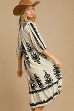 Load image into Gallery viewer, Vintage Cream Printed Midi Dress Timeless & Elegant Dress For Women Classic Design Dress