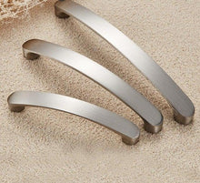 Load image into Gallery viewer, Cabinet Handles Kitchen Door Handles Drawer Knobs Aluminum Alloy Wardrobe Door Handles Brushed Modern Style Hardware Stainless Steel Kitchen Cabinet Pulls For Kitchen Cabinet Drawer Door Cupboard Decorative Modern Hardware For Cabinet