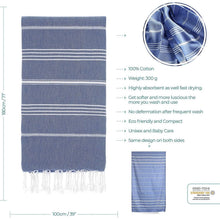 Load image into Gallery viewer, Cacala Pure Series Lightweight 100% Turkish Cotton Super Soft Peshtemal Luxury Bath Towel
