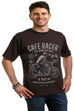 将图片加载到图库查看器,Cafe Racer Men's Bamboo Viscose/Organic Cotton Short Sleeve Graphic T-Shirt