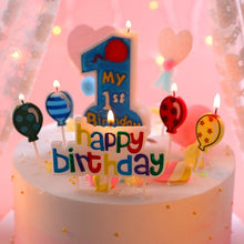 Load image into Gallery viewer, Cake Topper Baby Bathing Oversized Number 1 Year Old Baby Birthday Candle Birthday Candle Cute Cake Candle Decoration Number Children Happy Birthday Candle Insert Creative Party Dessert Table Candle