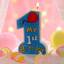 Load image into Gallery viewer, Cake Topper Baby Bathing Oversized Number 1 Year Old Baby Birthday Candle Birthday Candle Cute Cake Candle Decoration Number Children Happy Birthday Candle Insert Creative Party Dessert Table Candle
