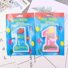 Load image into Gallery viewer, Cake Topper Baby Bathing Oversized Number 1 Year Old Baby Birthday Candle Birthday Candle Cute Cake Candle Decoration Number Children Happy Birthday Candle Insert Creative Party Dessert Table Candle
