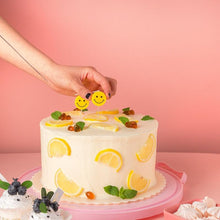 Load image into Gallery viewer, Cake Topper Bear Candles Cartoon Smiley Face Birthday Insert Creative Party Cake Handmade Smiley Daisy Flower Cake Toppers For Birthday Party
