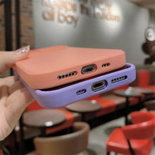 Load image into Gallery viewer, Camera Protection Case With Sliding Camera Cover Protective Design Soft Edges Protective Cover Camera Lens Protection Solid Phone Case For iPhone 13 14 12 Pro Max Mini Candy Color Cover For iphone