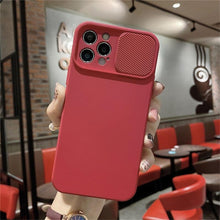 Load image into Gallery viewer, Camera Protection Case With Sliding Camera Cover Protective Design Soft Edges Protective Cover Camera Lens Protection Solid Phone Case For iPhone 13 14 12 Pro Max Mini Candy Color Cover For iphone