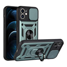 Load image into Gallery viewer, Camera Protection Shockproof Armor Case For iPhone 12 13 14 Pro Max Cover Men Cool Woman Camera Cover And Stand Sliding Lens Protection Rotating Ring Mount Shock Resistant Shockproof Protective Bumper