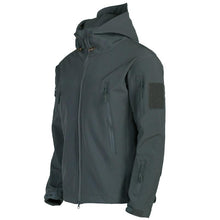 Load image into Gallery viewer, Camouflage Green Lightweight Soft Jackets Men Tactical Windproof Waterproof Jacket Men Outdoor Adventure Jackets Hooded Warm Winter Jacket Casual Winter Sport Warm Hooded Jackets