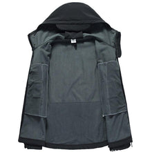 Load image into Gallery viewer, Camouflage Green Lightweight Soft Jackets Men Tactical Windproof Waterproof Jacket Men Outdoor Adventure Jackets Hooded Warm Winter Jacket Casual Winter Sport Warm Hooded Jackets