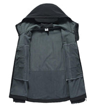 Load image into Gallery viewer, Camouflage Green Lightweight Soft Jackets Men Tactical Windproof Waterproof Jacket Men Outdoor Adventure Jackets Hooded Warm Winter Jacket Casual Winter Sport Warm Hooded Jackets