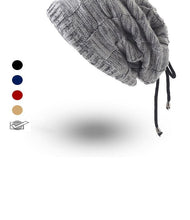 Load image into Gallery viewer, Caps Warmer Bonnet Casual Cap Winter Beanie Hats Hat winter hat Bobble Hat Winter Balaclava Women Bandana Baotou Cap Scarf Warm Thick Beanie Skellies Women Girls Cable Knit Soft Cute Beanie with Ears Detachable Pompom Fur Hat Girls