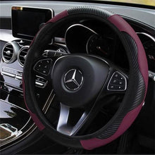 Load image into Gallery viewer, Car Auto Steering Wheel Cover Carbon Fibre Breathable Anti-slip Protector
