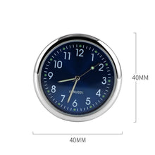 Load image into Gallery viewer, Car Clock Watch Indoor Automobiles Stick-In Luminous Quartz Analog Watch Universal Pocket Mini Stick-On Clock for Car Boat Bike Home Watch Decoration Accessories