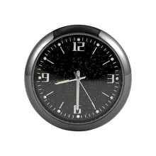 Load image into Gallery viewer, Car Clock Watch Indoor Automobiles Stick-In Luminous Quartz Analog Watch Universal Pocket Mini Stick-On Clock for Car Boat Bike Home Watch Decoration Accessories