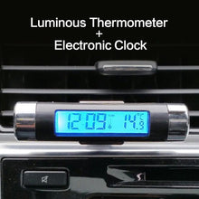 Load image into Gallery viewer, Car Digital Clock Temperature Display Electronic Clock Car Temperature Clock Universal Auto Dashboard Digital Clocks with Black Light And LCD Screen Adjustable Vehicle Temperature Thermometer Auto Electronic Clock LED Backlight Digital Display Clock