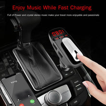 将图片加载到图库查看器,Car FM Transmitter with Wireless Earpiece 2 USB Charge Ports