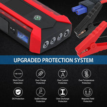 Load image into Gallery viewer, Car Jump Starter Booster with LCD Screen 4 Modes LED Flashlight