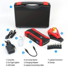 Load image into Gallery viewer, Car Jump Starter Booster with LCD Screen 4 Modes LED Flashlight