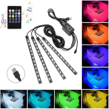Load image into Gallery viewer, Car LED Strip Lights with Sound Active Function and Remote Controller