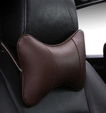 Load image into Gallery viewer, Car Neck Pillows Headrest Relief Filled Fiber Universal Car Pillow Both Side Pu Leather 1pcs Pack Headrest For Car Neck Pillows Both Side Pu Leather Headrest Head Pain Relief Filled Fiber Universal Car Pillow Neck Pillow Softness Car Headrest Pillow