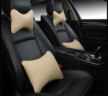 Load image into Gallery viewer, Car Neck Pillows Headrest Relief Filled Fiber Universal Car Pillow Both Side Pu Leather 1pcs Pack Headrest For Car Neck Pillows Both Side Pu Leather Headrest Head Pain Relief Filled Fiber Universal Car Pillow Neck Pillow Softness Car Headrest Pillow