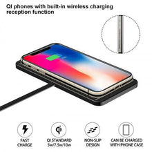 Load image into Gallery viewer, Car QI Wireless Phone Charger Non Slip Pad Mat Fast Charging