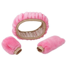 Load image into Gallery viewer, Car Steering Wheel Elastic Long Microfiber Plush Steering Wheel Cover Gearshift Handbrake Cover Protector Decoration Warm Super Thick Plush Collar Soft Car Steering Wheel Cover Decoration Warm Super Thick Plush Collar Soft Black Pink Women Man