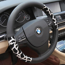Load image into Gallery viewer, Car Steering Wheel Elastic Long Microfiber Plush Steering Wheel Cover Gearshift Handbrake Cover Protector Decoration Warm Super Thick Plush Collar Soft Car Steering Wheel Cover Decoration Warm Super Thick Plush Collar Soft Black Pink Women Man