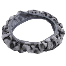 Load image into Gallery viewer, Car Steering Wheel Elastic Long Microfiber Plush Steering Wheel Cover Gearshift Handbrake Cover Protector Decoration Warm Super Thick Plush Collar Soft Car Steering Wheel Cover Decoration Warm Super Thick Plush Collar Soft Black Pink Women Man